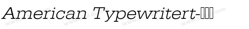 American Typewritert字体转换